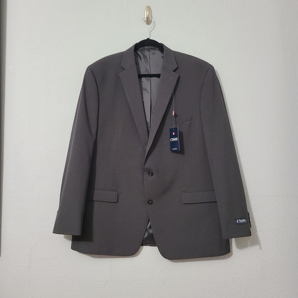 Chaps Men's Classic Fit Performance Stretch Suit‎ Jacket Blazer Gray NWT 48L